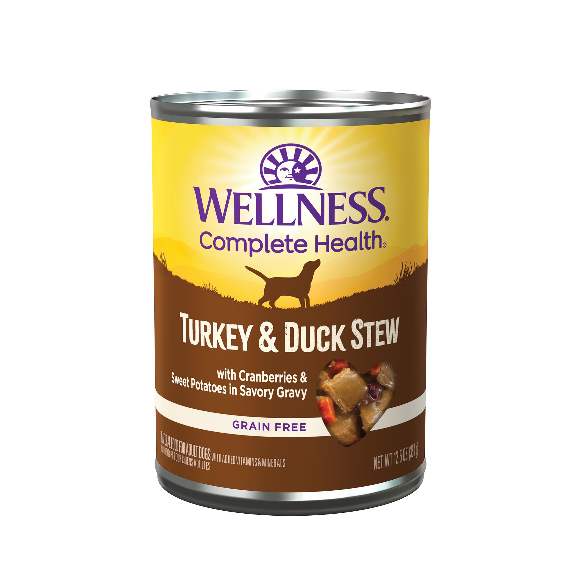 Wellness Complete Health Turkey & Duck Stew Wet Dog Food Can
