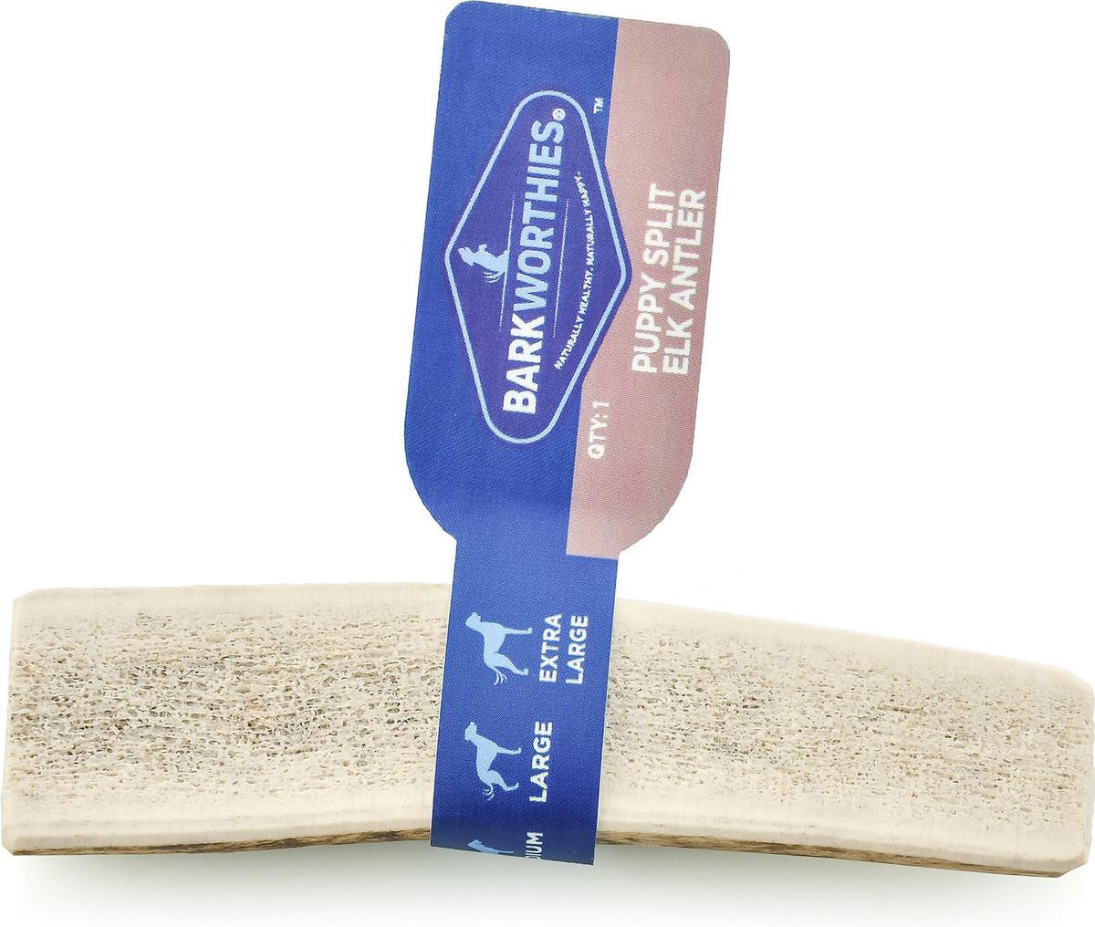 Barkworthies Split Elk Antler Chew Dog Treats