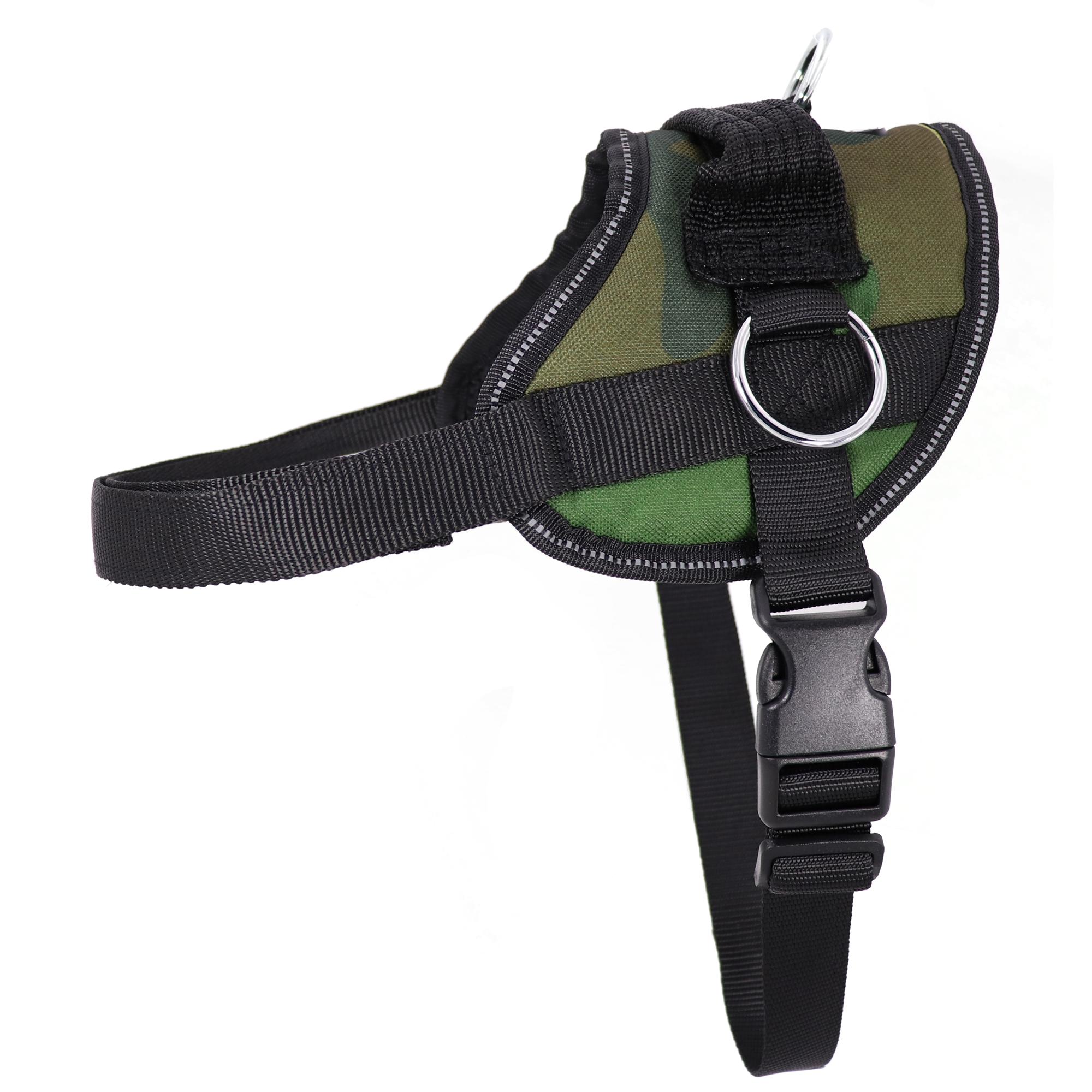Bark Appeal Reflective No-Pull Dog Harness, Green Camo, Small
