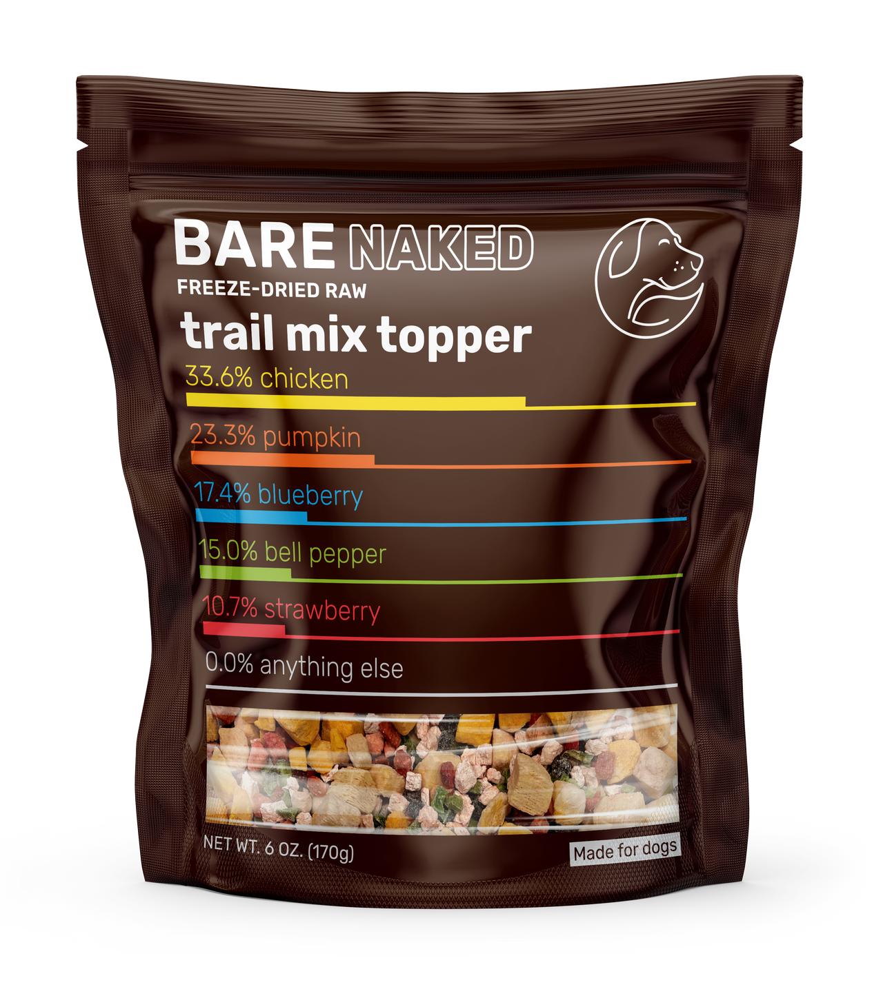 Bare Naked Trail Mix Chicken Freeze-Dried Raw Dog Food Topper, 6-oz