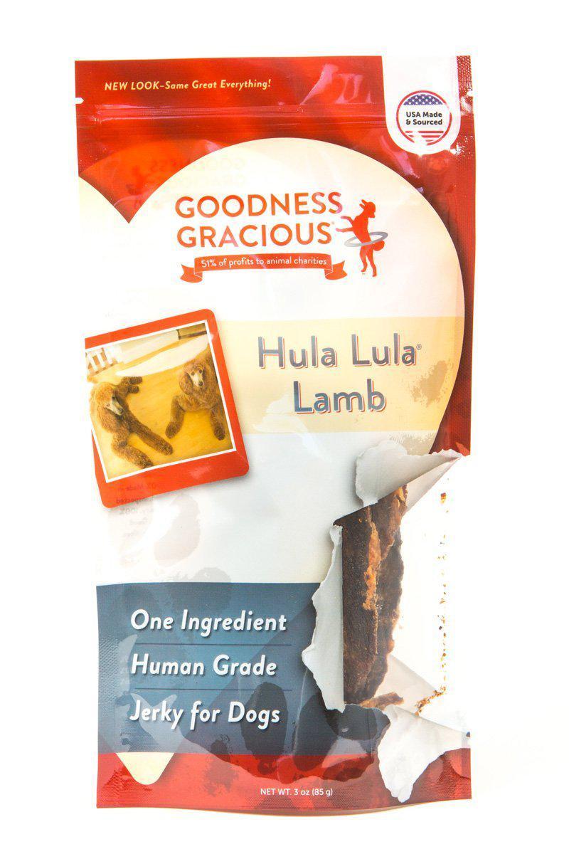 Goodness Gracious Hula Lula Lamb Jerky Dog Treats, 3-oz