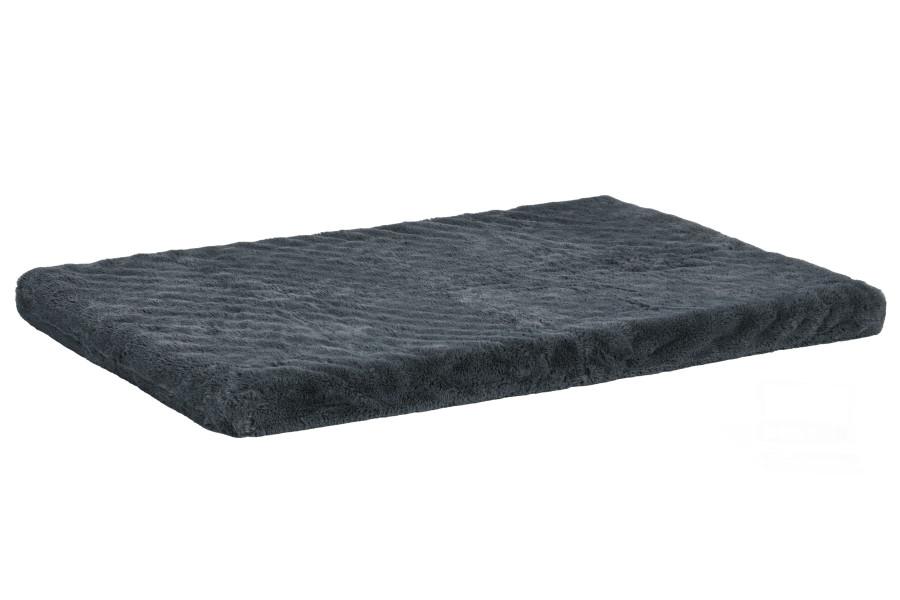 FurHaven Plush Faux Fur Crate 2 Ortho Orthopedic Pet Bed, Gray, Small