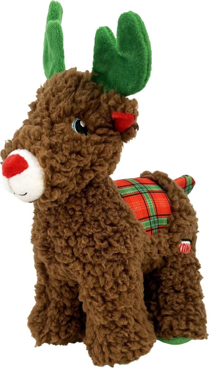 KONG Holiday Sherps Reindeer Dog Toy, Assorted Colors, Medium