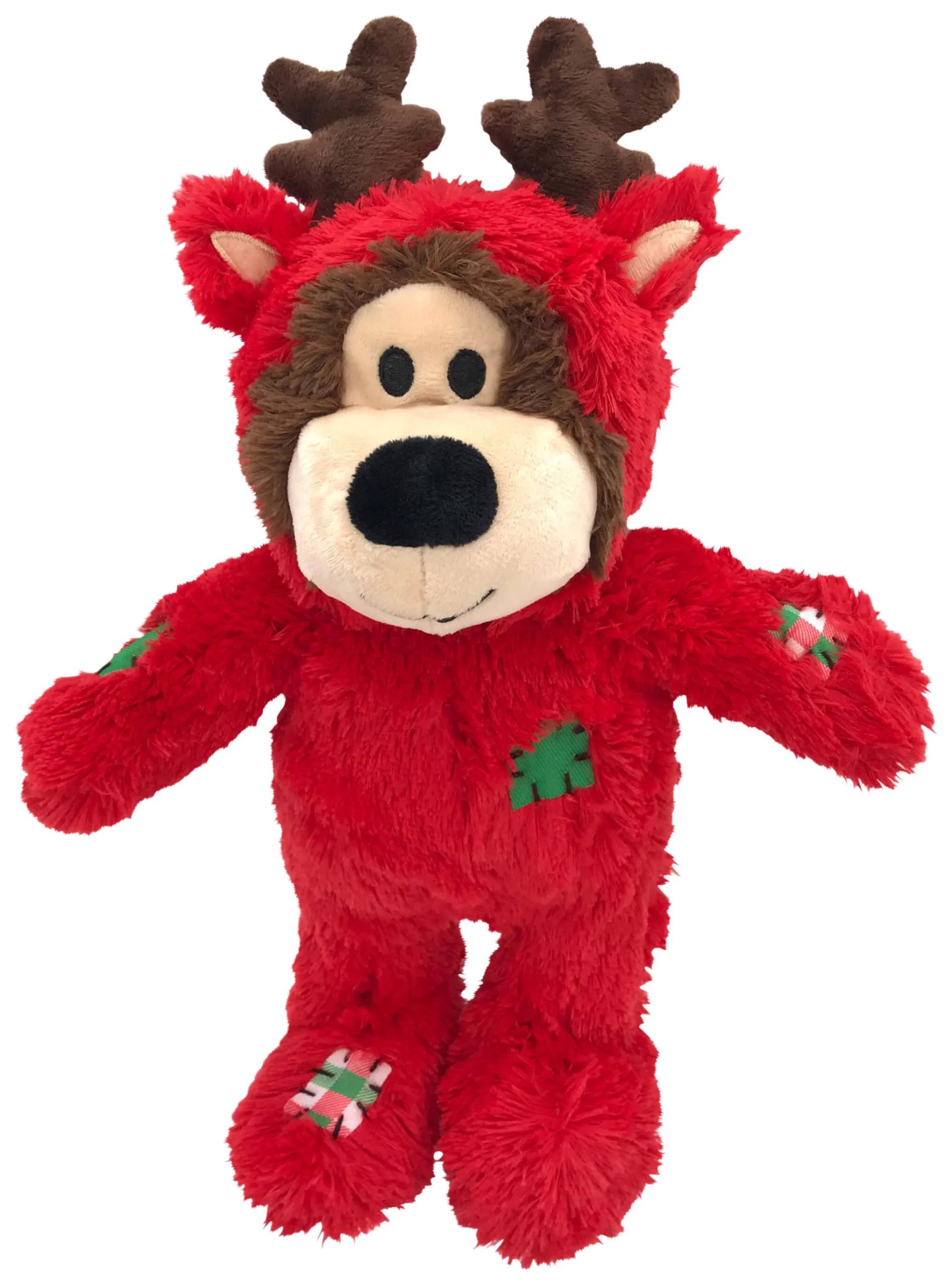 KONG Holiday Wild Knots Bear Dog Toy, Assorted Colors, Small/Medium
