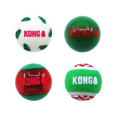 KONG Holiday Occasions Balls Dog Toy, Medium