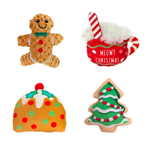 KONG Holiday Scrattles Cafe Kitty Cat Toy, Assorted