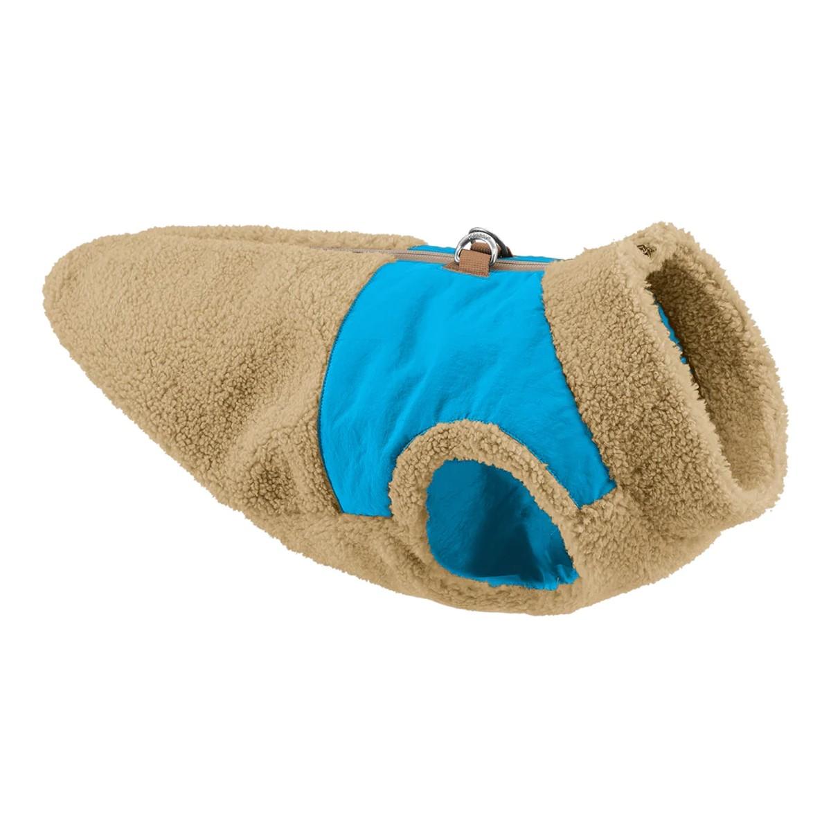Gooby Zip Up Sherpa Dog Vest, Cream, Small