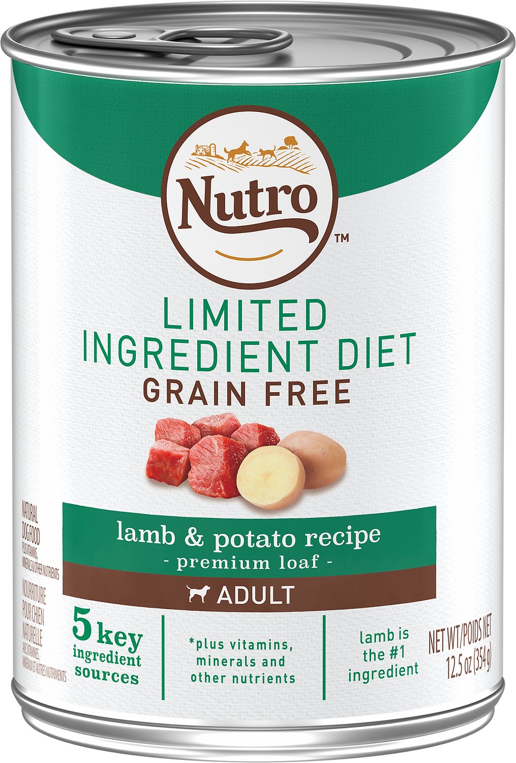 Nutro Limited Ingredient Diet Grain-Free Adult Lamb & Potato Recipe Canned Dog Food