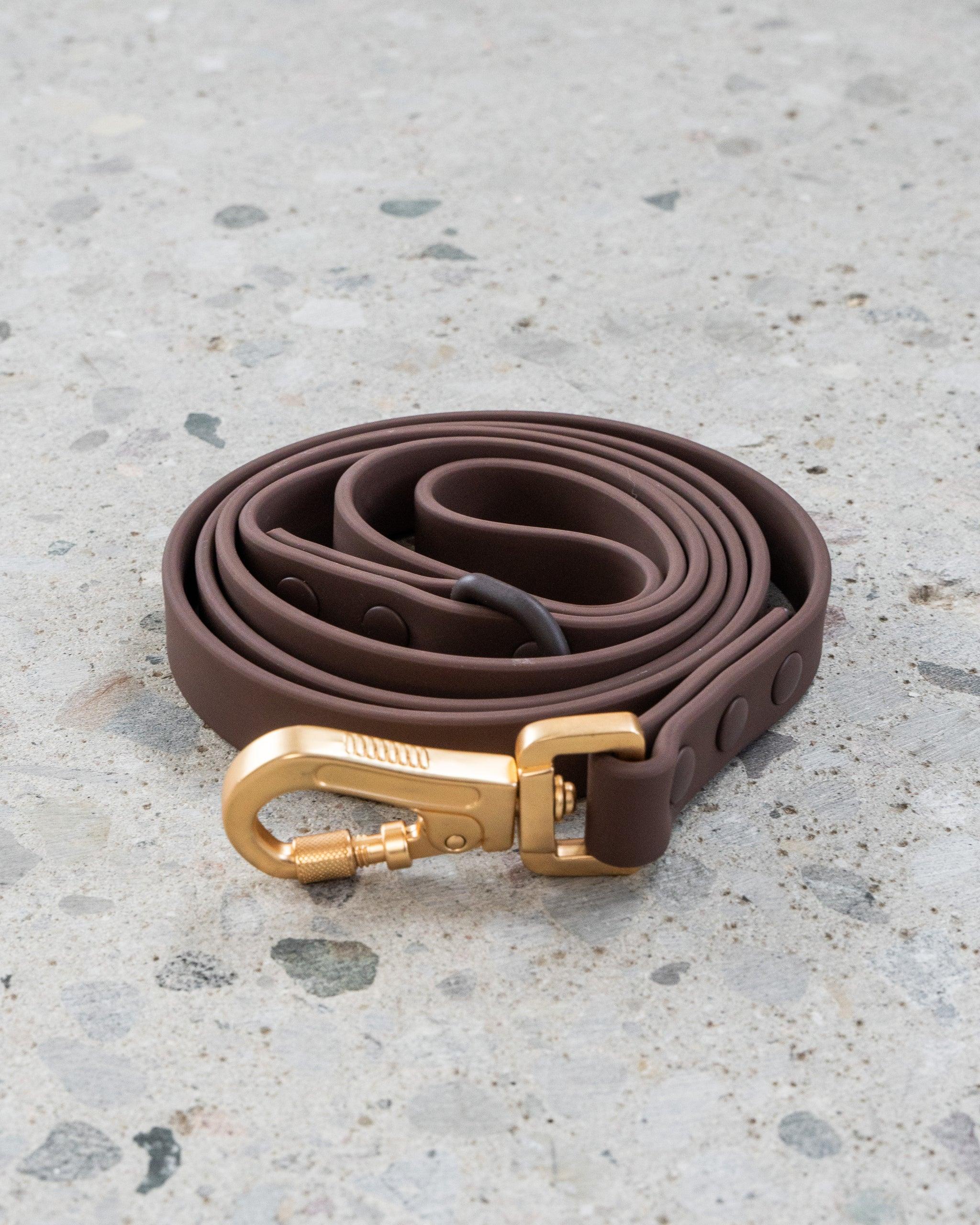 Dexypaws Waterproof Dog Leash, Espresso, 2x152-cm