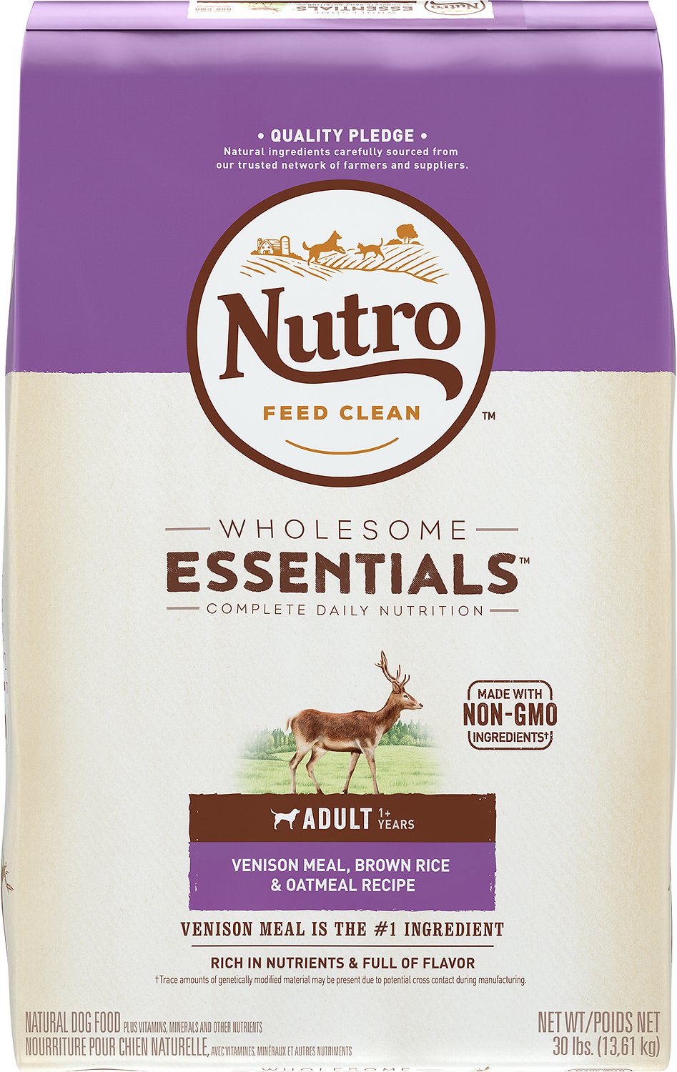 Nutro Wholesome Essentials Adult Venison Meal, Brown Rice & Oatmeal Recipe Dry Dog Food