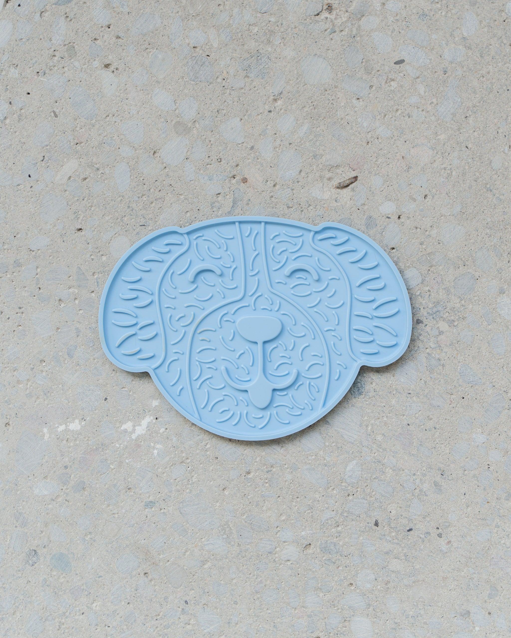 Dexypaws Dog Head Enrichment Licking Mat Dog Slow Feeder, Baby Blue, One Size
