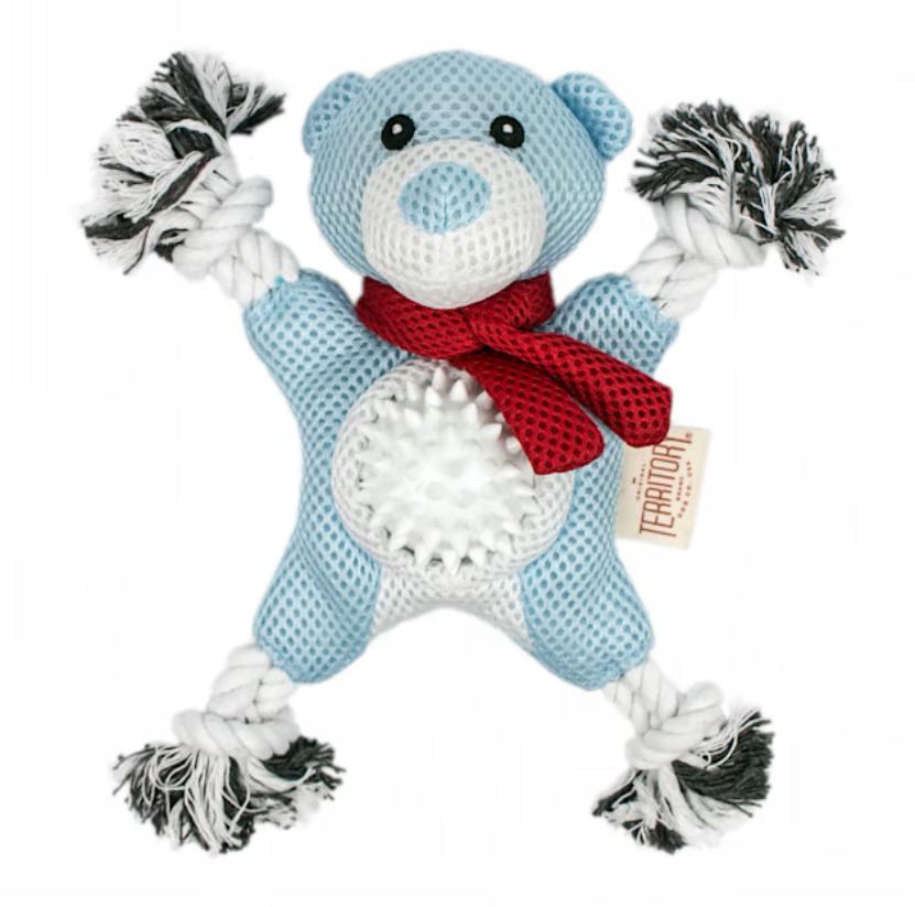 Original Territory Holiday Bear 2-in-1 Dog Toy, Medium