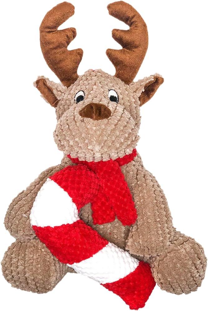 Patchwork Pet Playful Pair Reindeer Dog Toy, 15-in