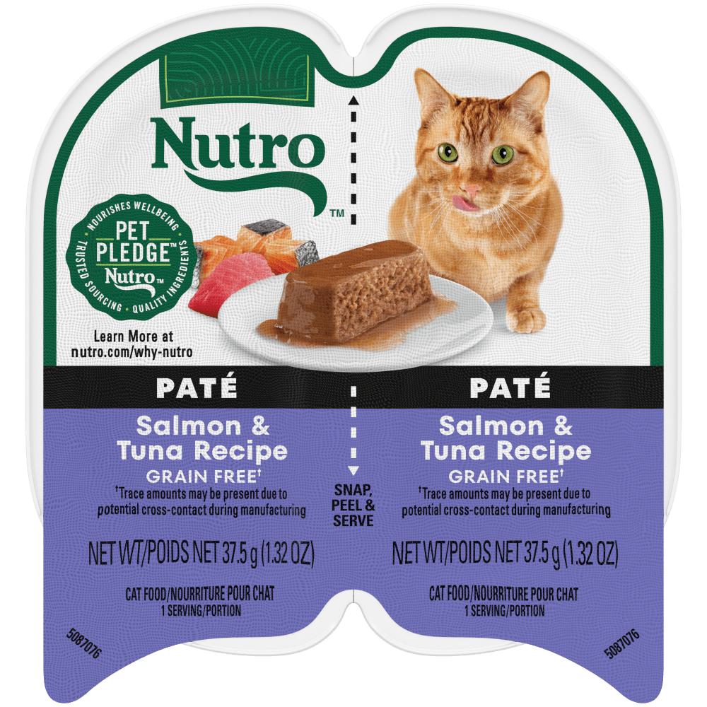 Nutro Perfect Portions Salmon & Tuna Pate Grain-Free Wet Cat Food Trays