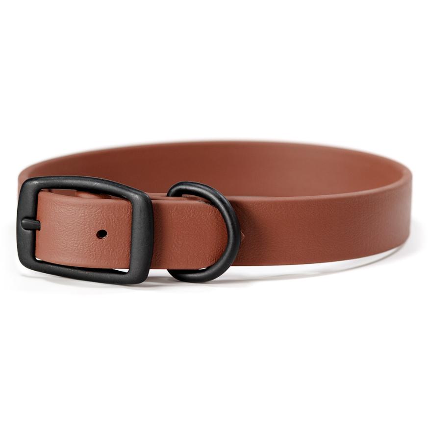 Auburn Leathercrafters Range Day Dog Collar, Clay Brown, 1-in x 26-in