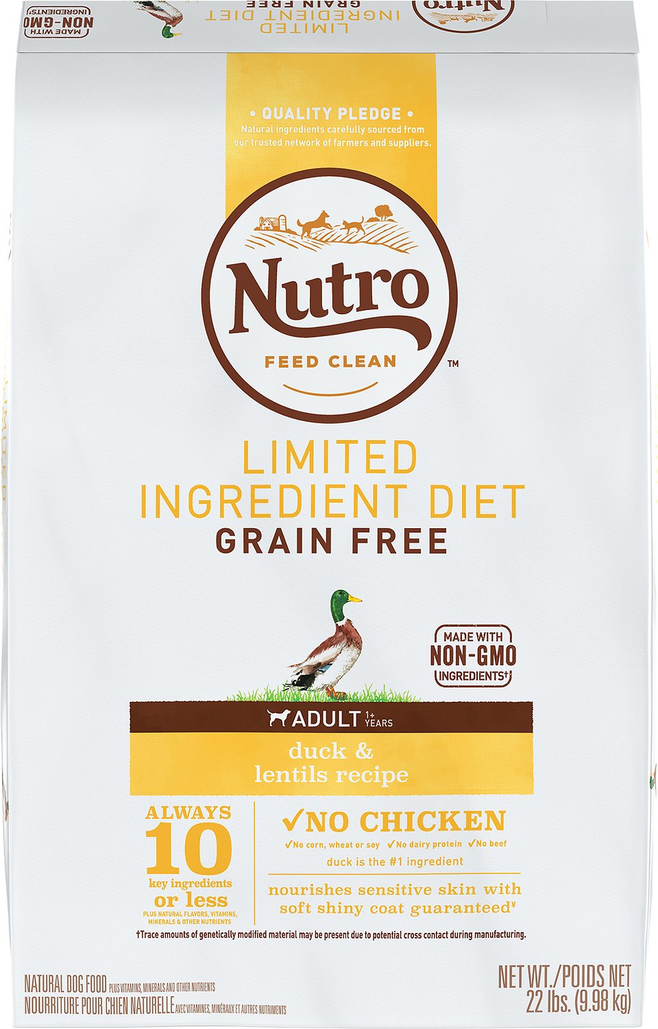Nutro Limited Ingredient Diet Grain-Free Adult Duck & Lentils Recipe Dog Food