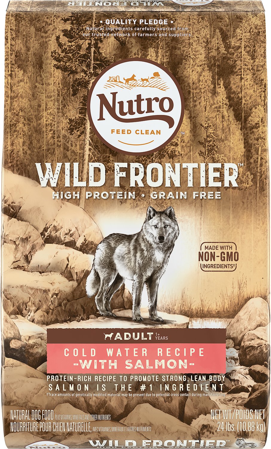 Nutro Wild Frontier Adult Cold Water Recipe Grain-Free Salmon Dry Dog Food