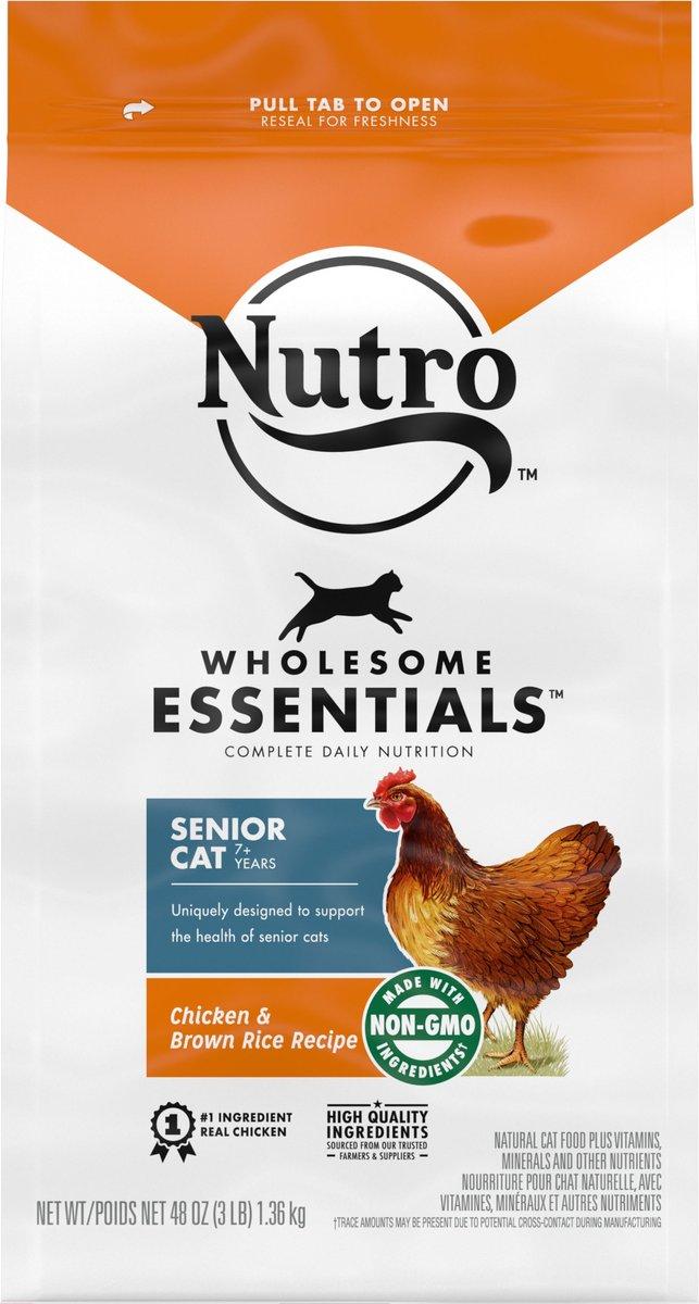 Nutro Wholesome Essentials Chicken & Brown Rice Recipe Senior 7+ Dry Cat Food