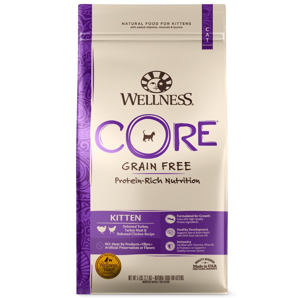 Wellness CORE Grain-Free Kitten Formula Dry Cat Food, 5-lb