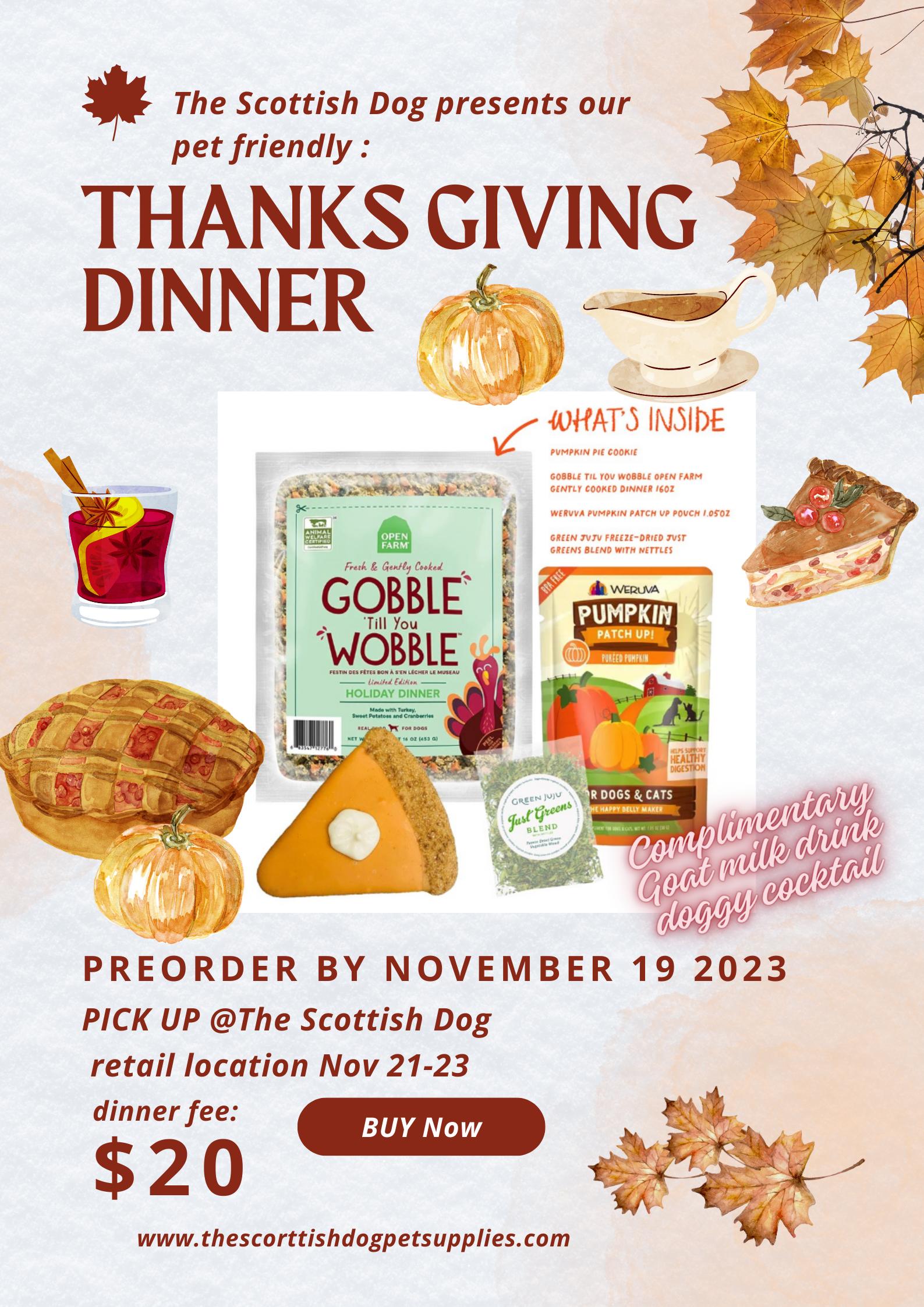 The Scottish Dog Thanksgiving Dinner