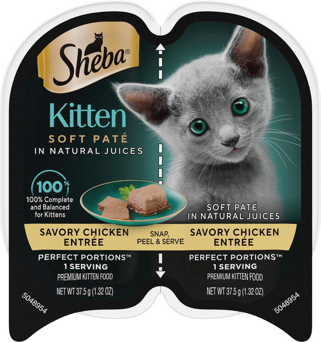 Sheba Perfect Portions Chicken Pate Kitten Wet Cat Food, 2.65-oz