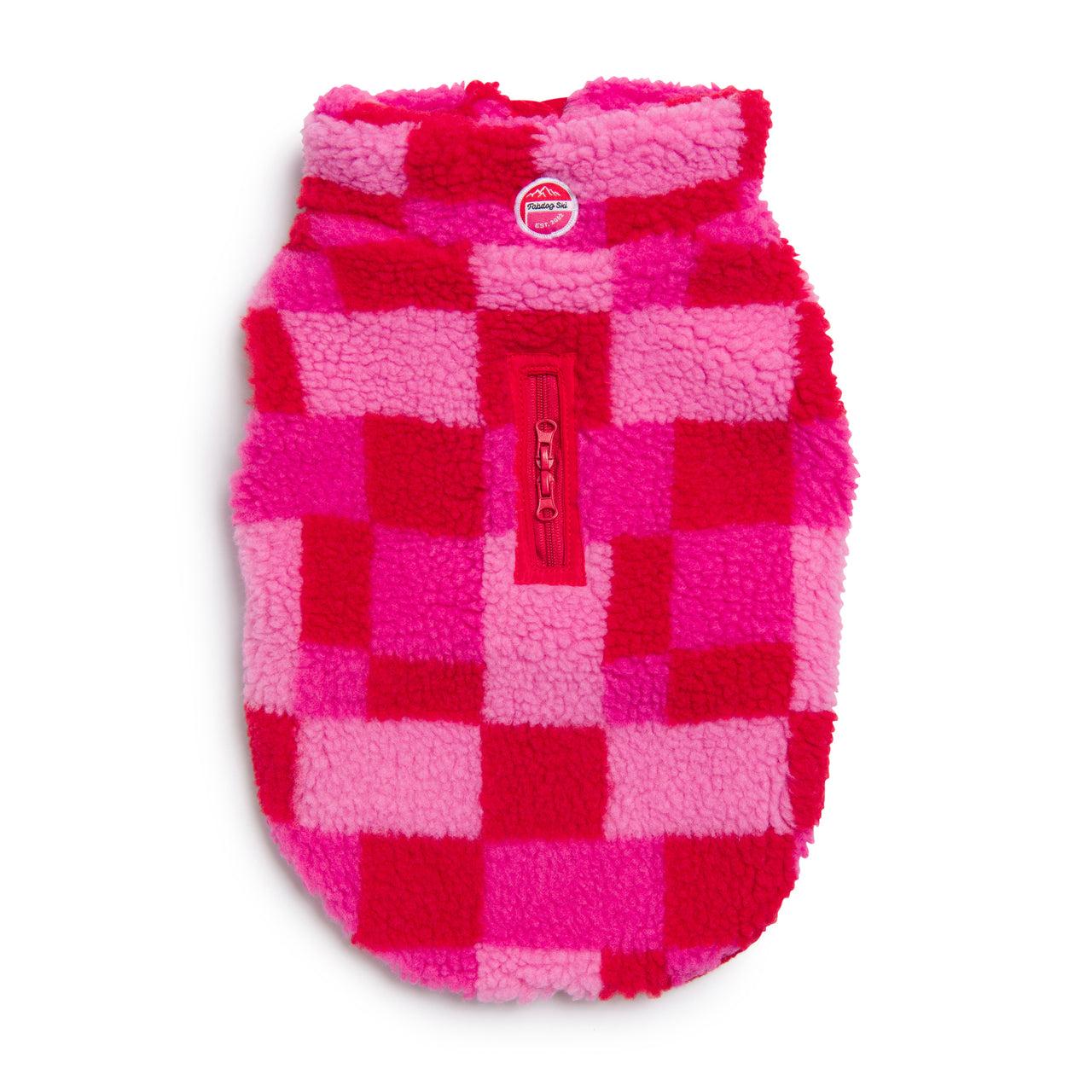 fabdog Fab Ski Sherpa Dog Vest, Pink, 14-in
