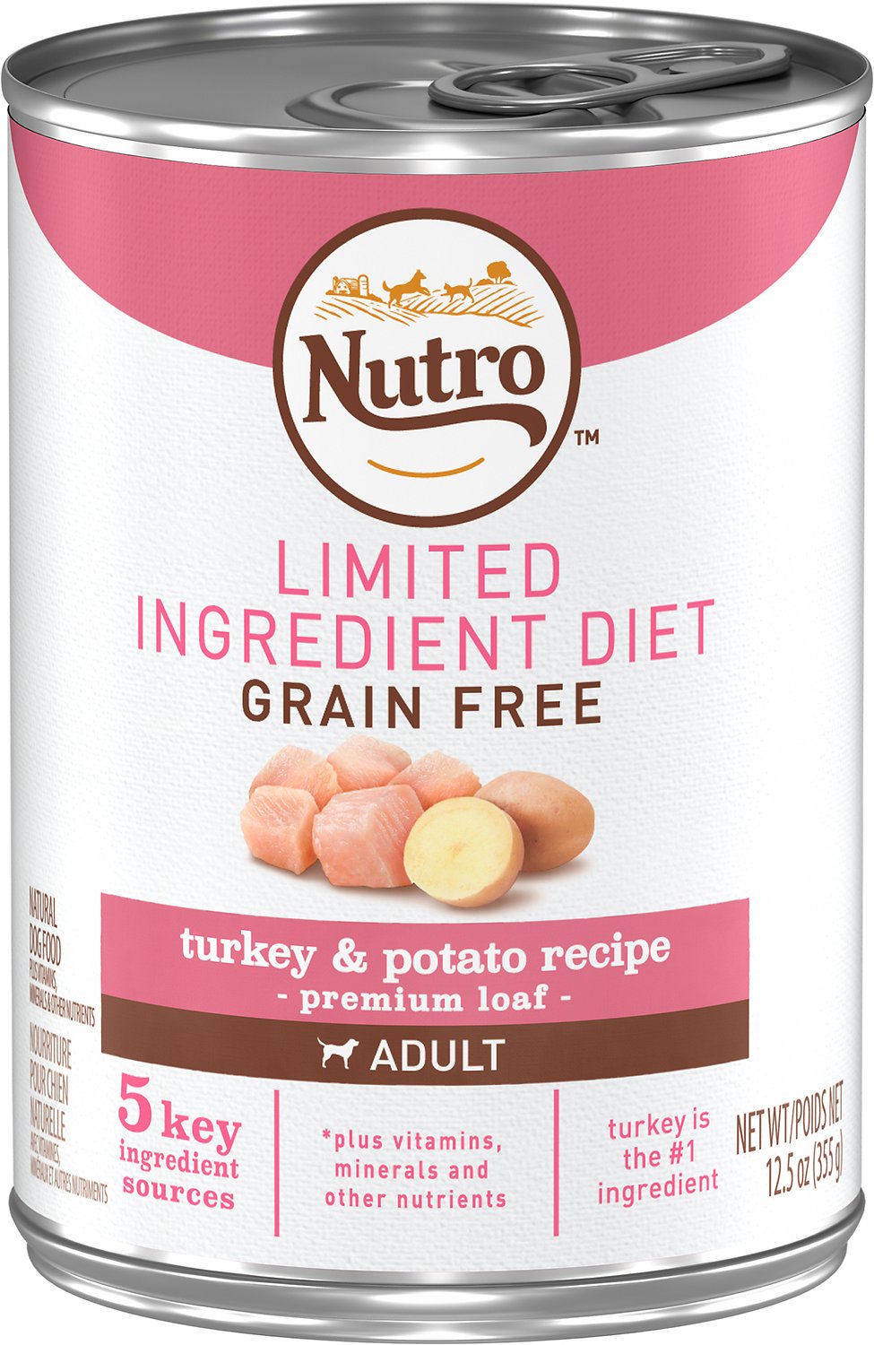 Nutro Limited Ingredient Diet Grain-Free Adult Farm Raised Turkey & Potato Recipe Canned Dog Food