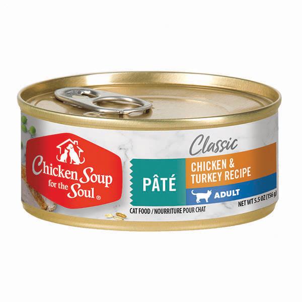 Chicken Soup for the Soul Classic Chicken & Turkey Pate Adult Wet Cat Food Can