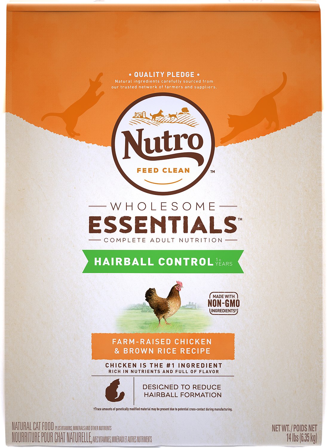 Nutro Wholesome Essentials Hairball Control Adult Farm-Raised Chicken & Brown Rice Recipe Dry Cat Food