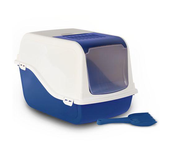 Bergamo Ariel Dome Cat Litter Box, Light Blue