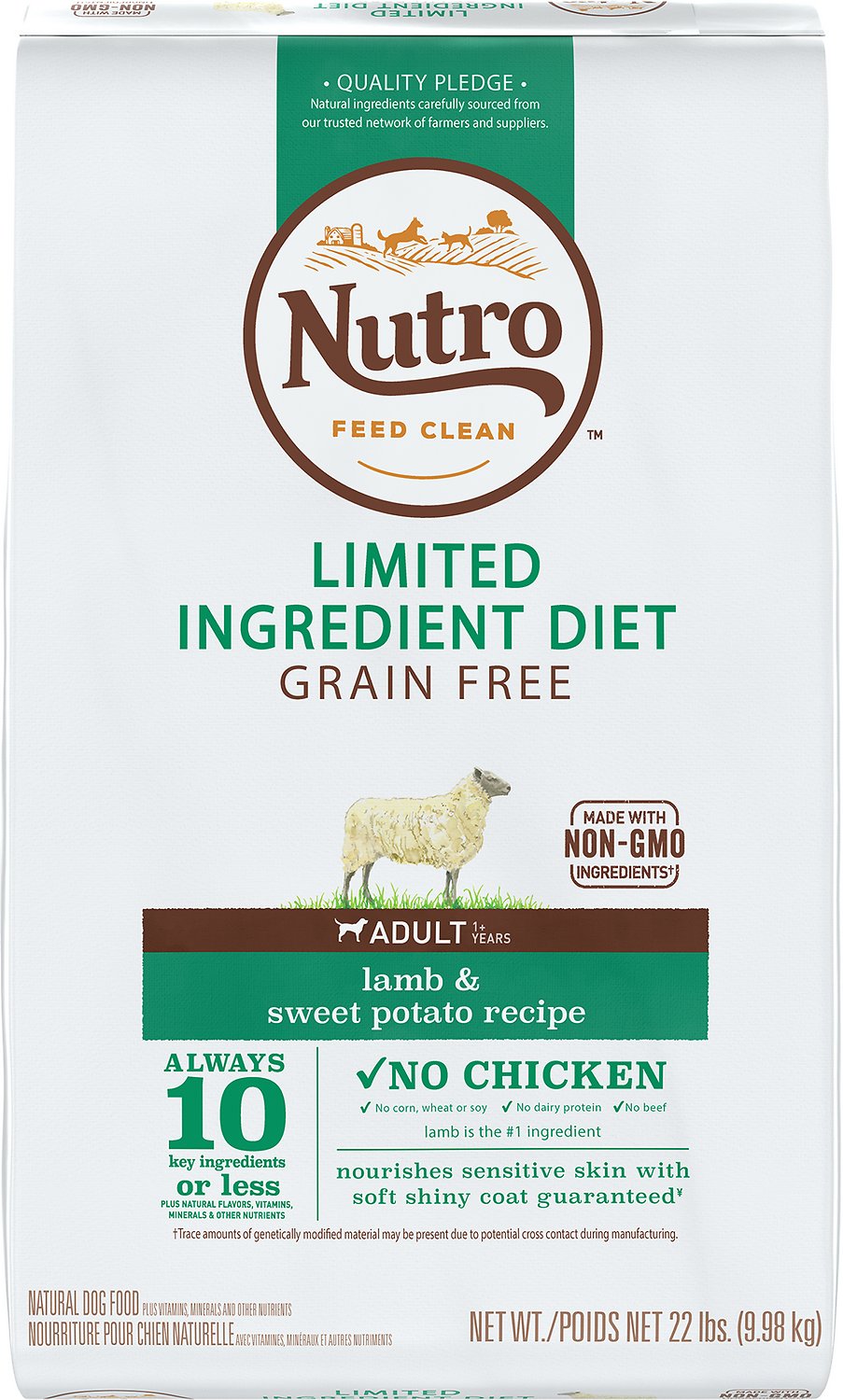 Nutro Limited Ingredient Diet Grain-Free Adult Lamb & Sweet Potato Recipe Dog Food