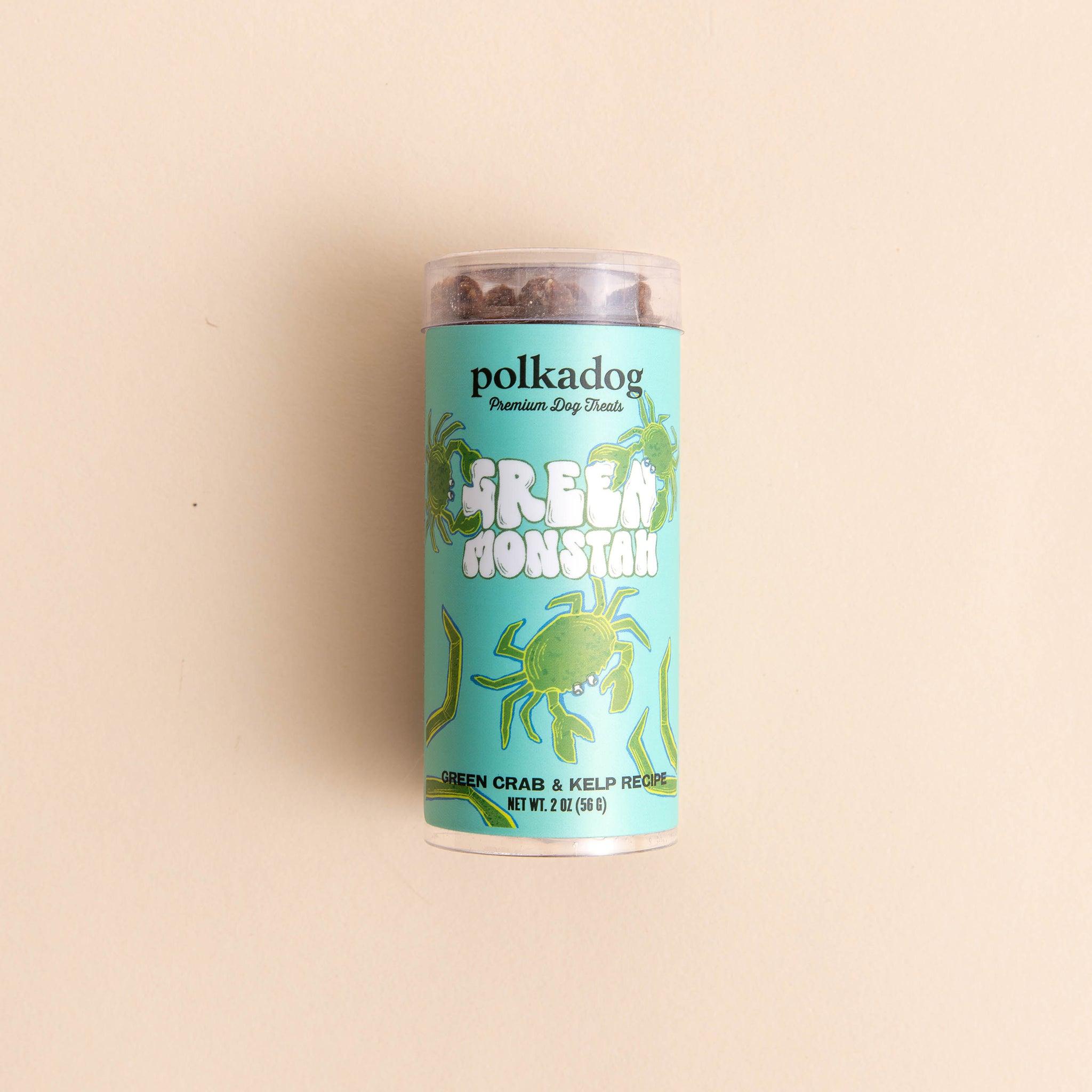 Polkadog Green Monstah Training Bits Dog & Cat Treats, 2-oz