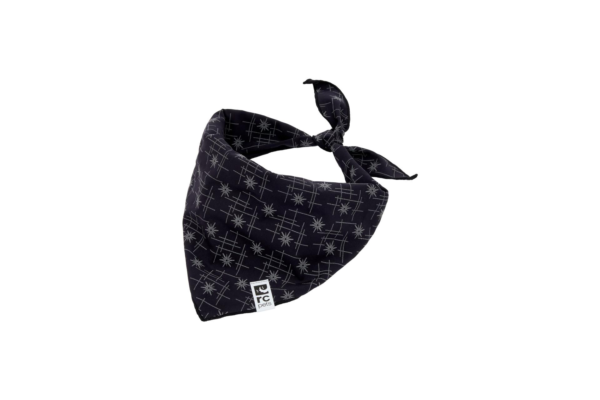 RC Pets Flare Reflective Dog Bandana, Stargazer Black, Medium/Large