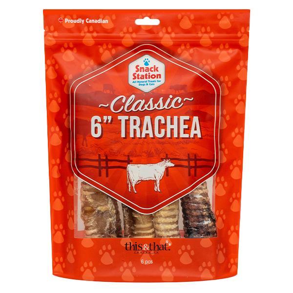 This & That Snack Station Classic Beef Trachea Dog Treats, 6-in