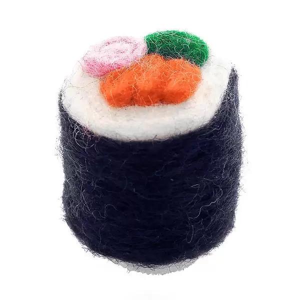 The Foggy Doggy Sushi California Roll Wool Cat Toy