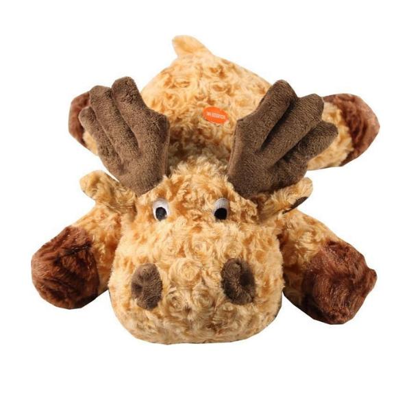 Patchwork Pet Swirl Moose Dog Toy 8 In