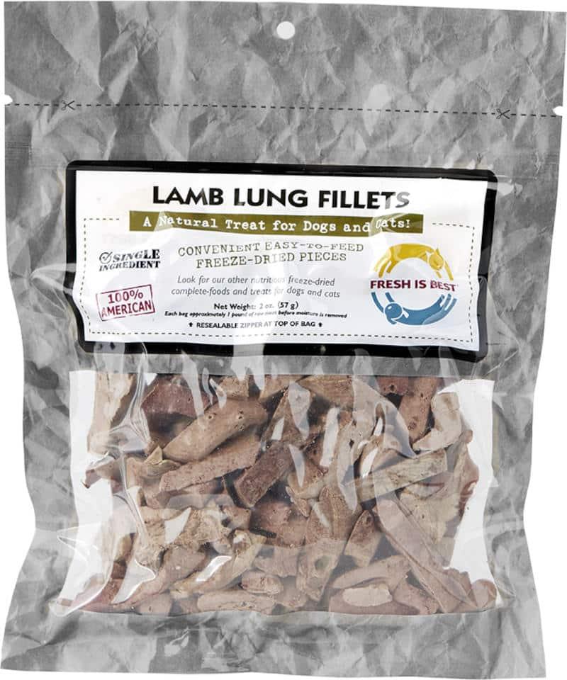 Fresh is Best Lamb Lung Fillets Freeze-Dried Dog & Cat Treats, 2-oz