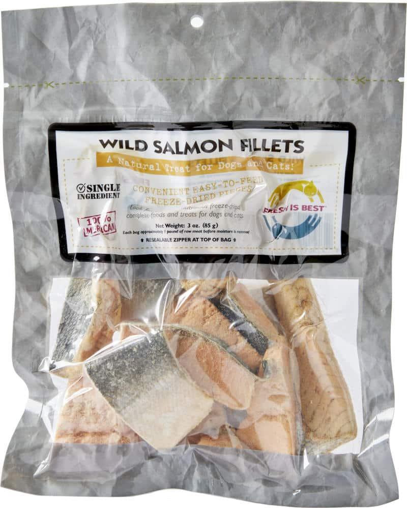 Fresh is Best Wild Salmon Fillets Freeze-Dried Dog & Cat Treats, 3-oz