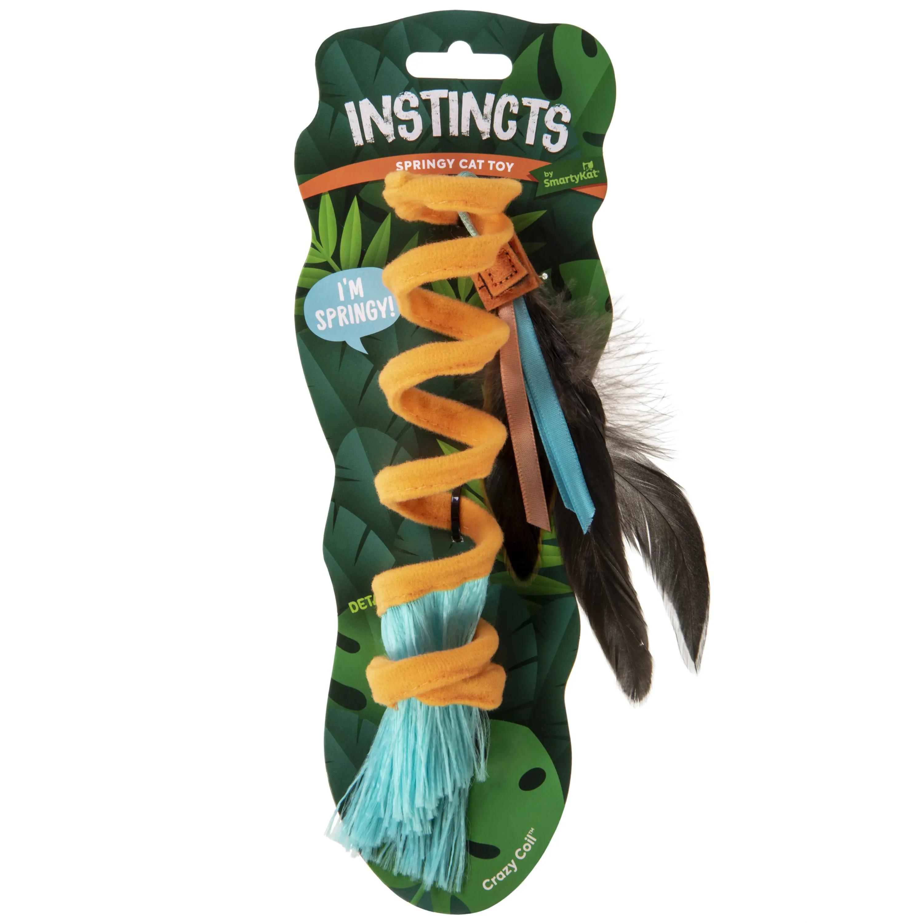 SmartyKat Instincts Crazy Coil Springy Cat Toy, Large