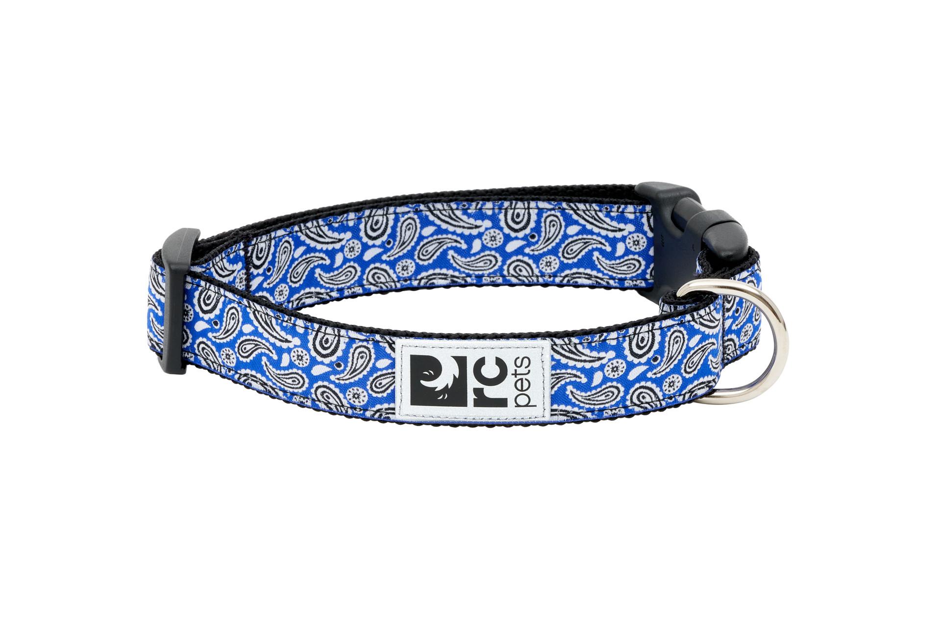 RC Pets Clip Dog Collar, Rebel Blue, X-Small