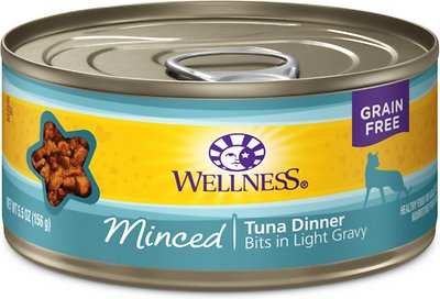 Wellness Complete Health Minced Tuna Dinner Canned Cat Food, 5.5-oz, case of 24 (**)