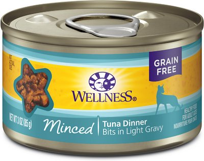 Wellness Complete Health Minced Tuna Dinner Canned Cat Food, 3-oz, case of 24 (**)