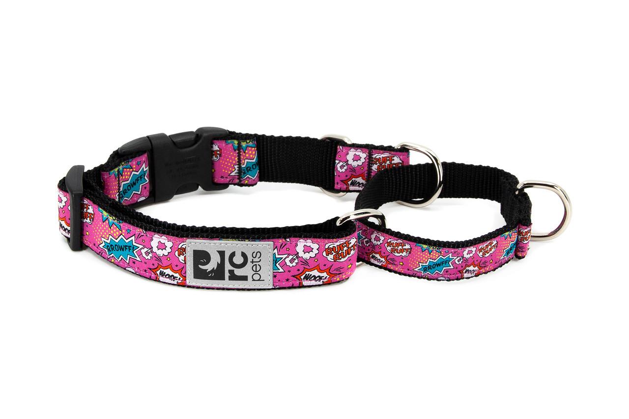 RC Pets Easy Clip Web Training Dog Collar, Pink Comic Sounds, X-Small