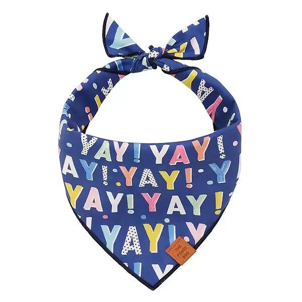 The Foggy Doggy Birthday Yay Dog Bandana, Navy