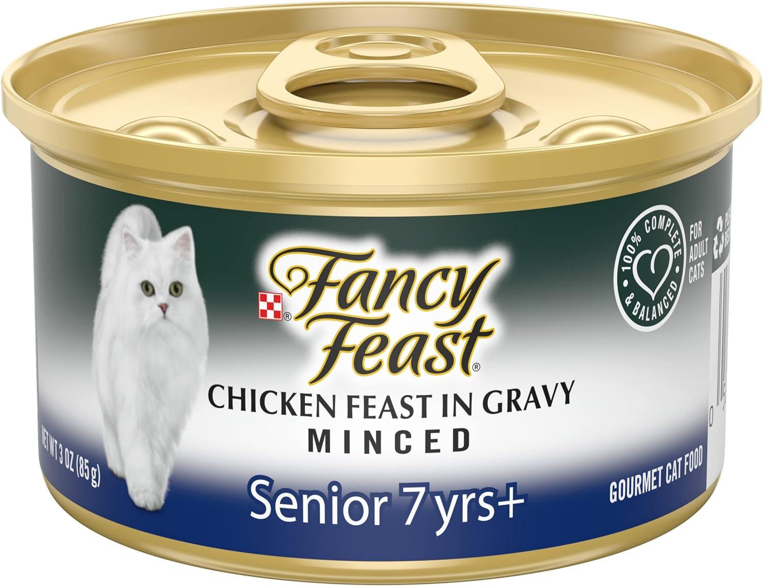 Fancy Feast Minced Chicken Feast in Gravy Senior 7+ Wet Cat Food Can