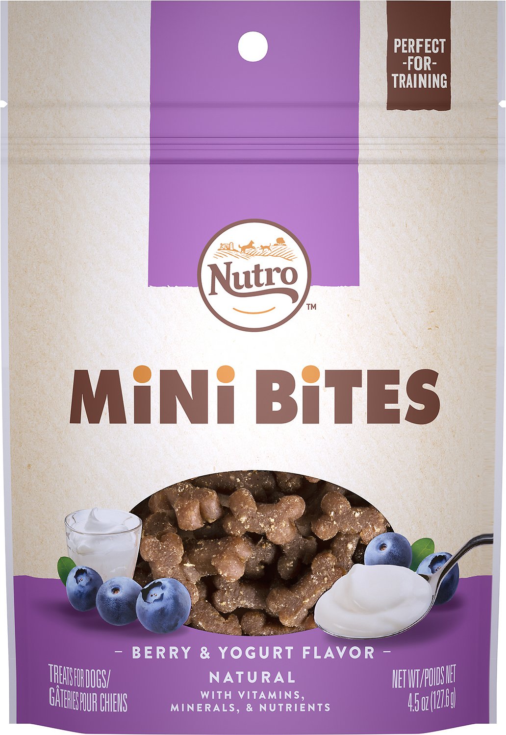 Nutro Mini Bites Berry & Yogurt Flavor Dog Treats