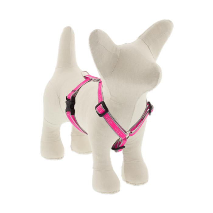 Lupine Pet High Lights Reflective Roman Dog Harness, Pink Diamond