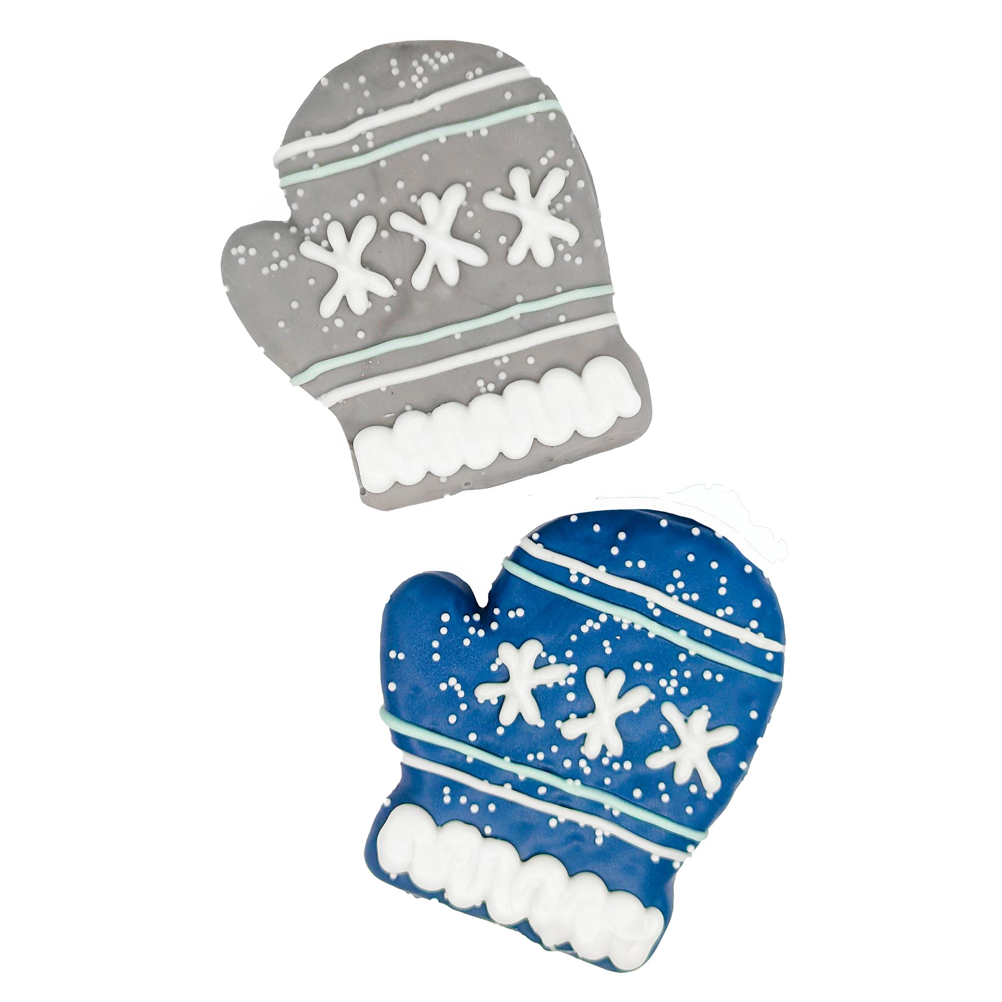 Bosco & Roxy's Winter Wonderland Knit Mittens Dog Treats, 3.5-in