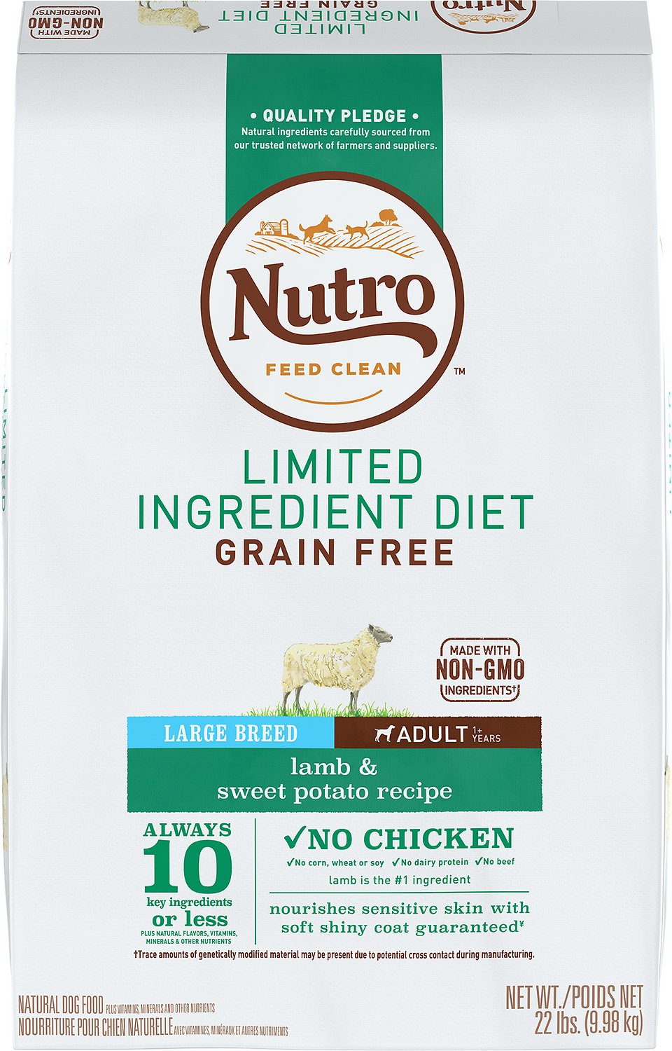 Nutro Limited Ingredient Diet Grain-Free Adult Large Breed Lamb & Sweet Potato Recipe Dog Food