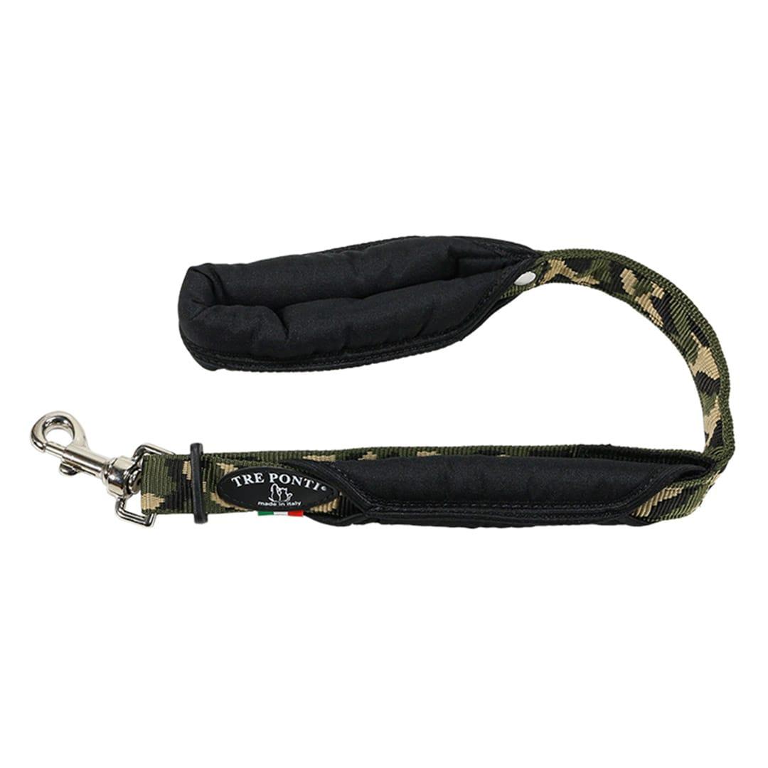 Tre Ponti Double Handle Short Dog Leash, Camouflage